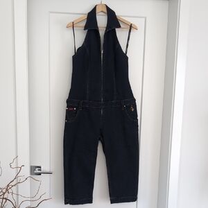 Women's Dark Blue Denim Jumpsuit